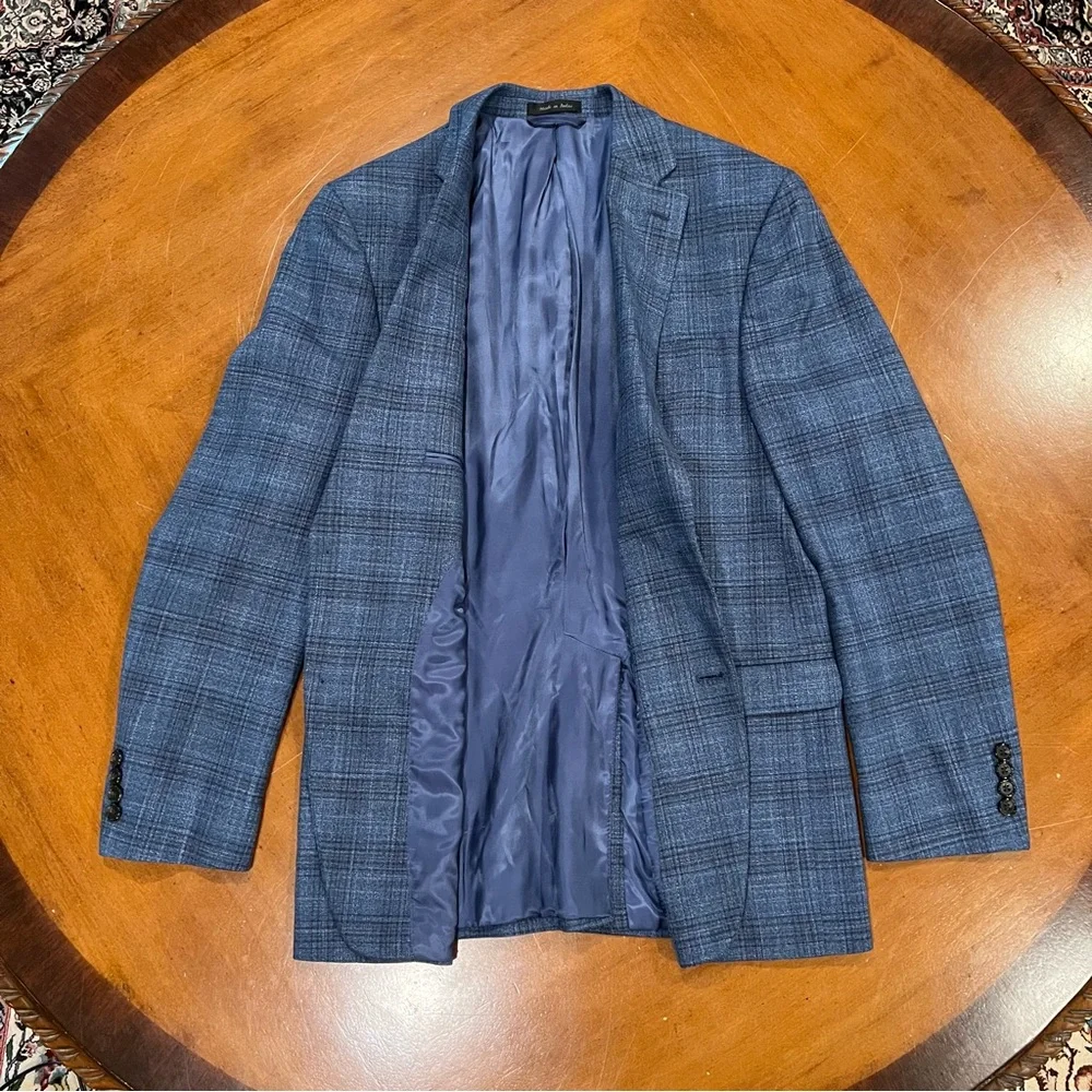Lauren Ralph Lauren Men’s 2-Button Single Vent Glen Plaid Blazer Blue 38R Jacket